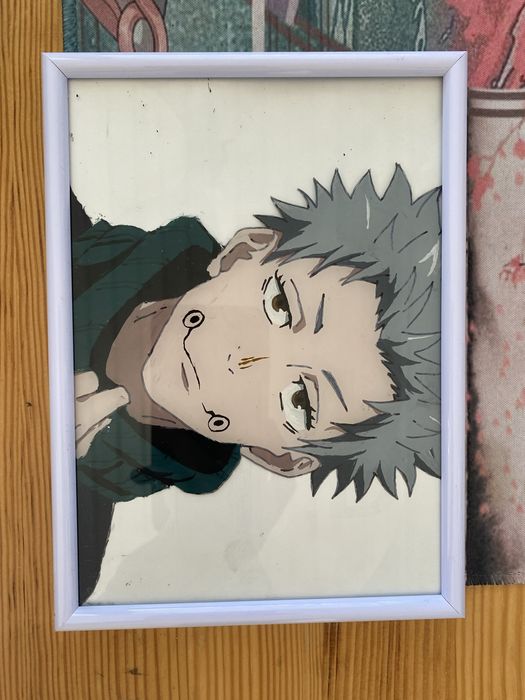 Toge Inumaki jujutsu kaisen obrazek na szkle handmade