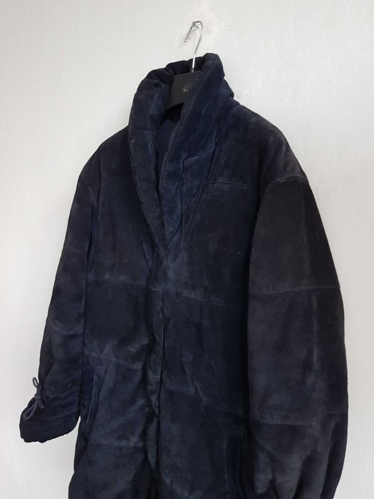 Zamszowy ocieplany płaszcz retro #rouje #sezane #madelle