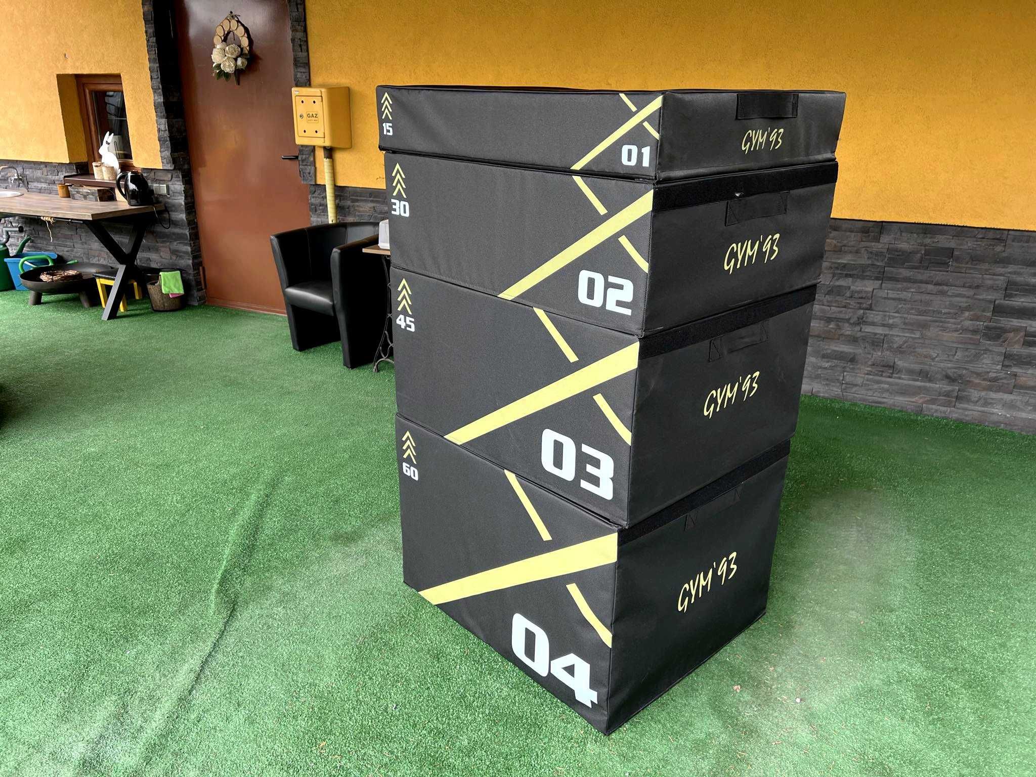 Soft Plyo Box Zestaw 4 piętra żółty akcent