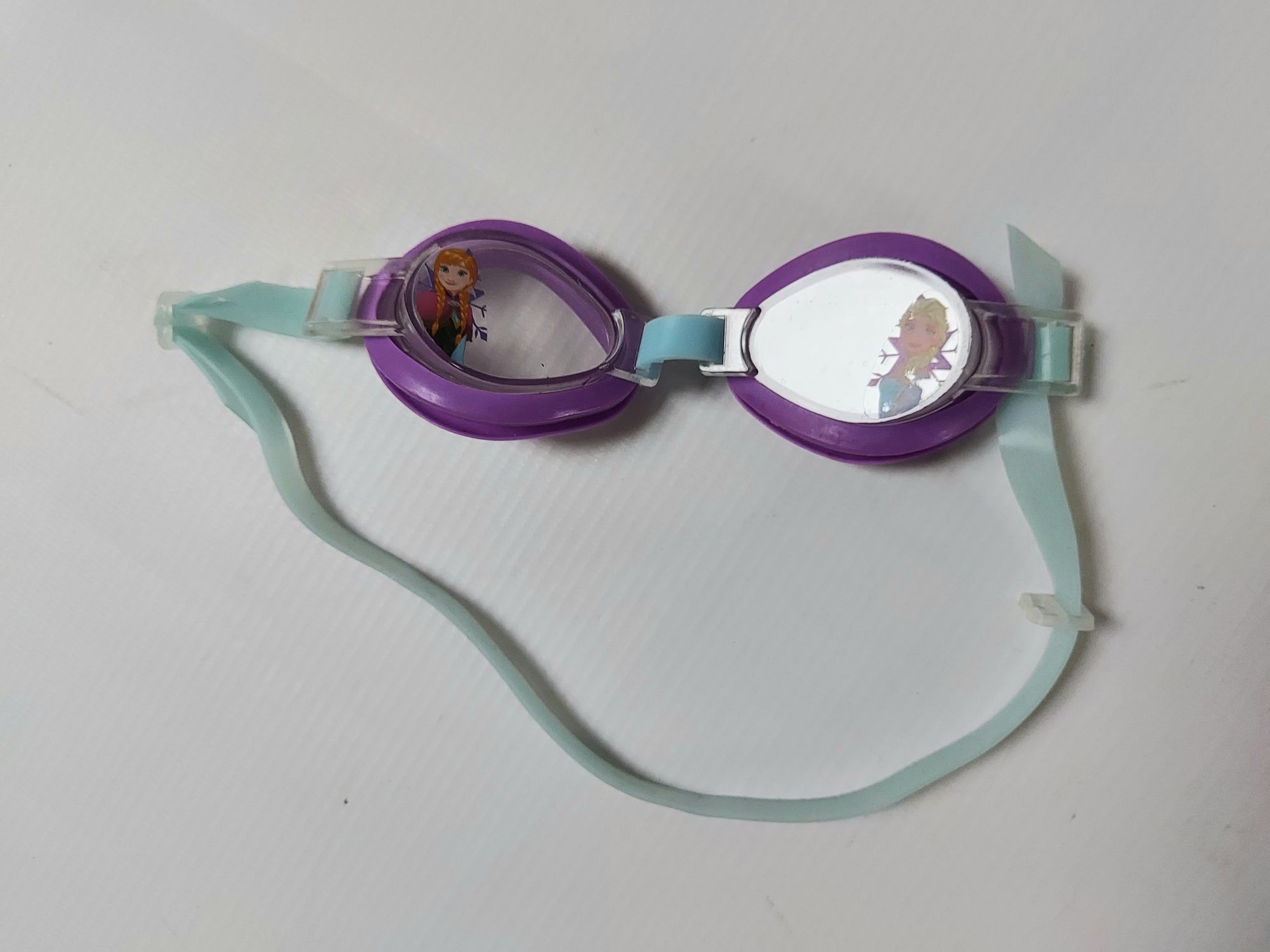 Nowe dziewczęce okularki pływackie anti fog motyw Kraina Lodu
