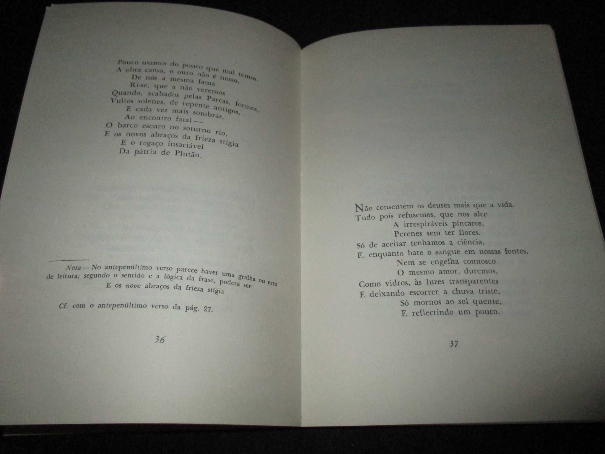 Livro Odes de Ricardo Reis Obras Completas de Fernando Pessoa Ática