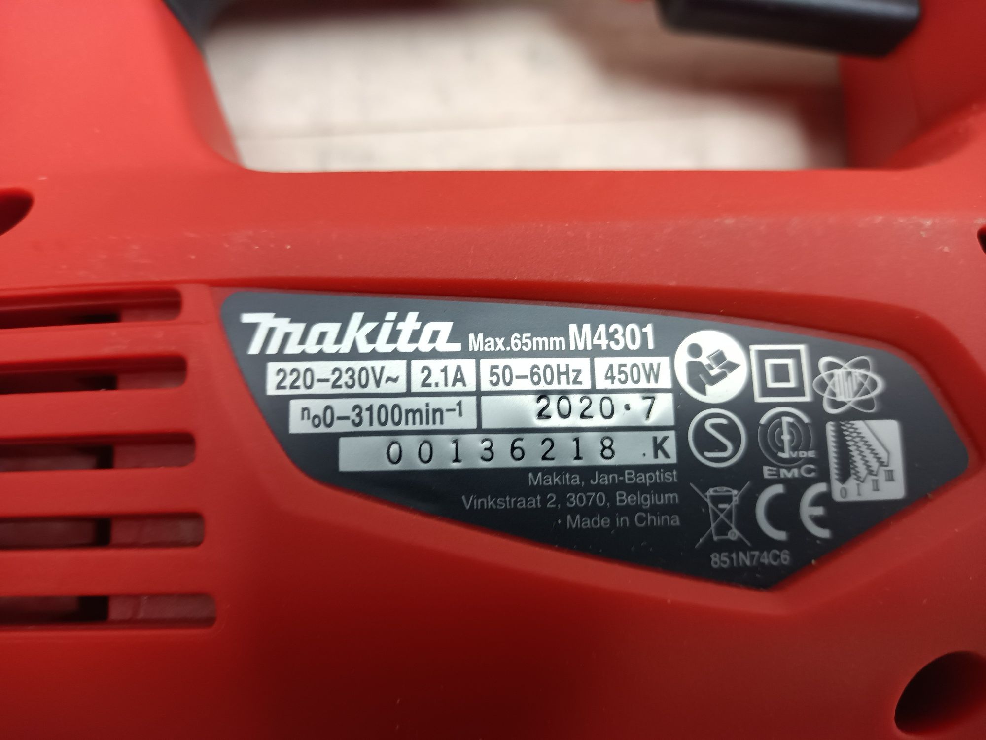 Makita MT M4301 электролобзик, 450 Вт, лобзик, оригинал