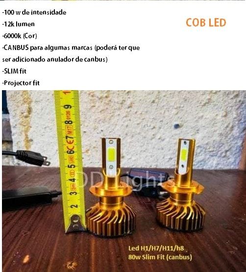 Lampadas (COB\ZES) LED H1\H7\H4\H11\H8...