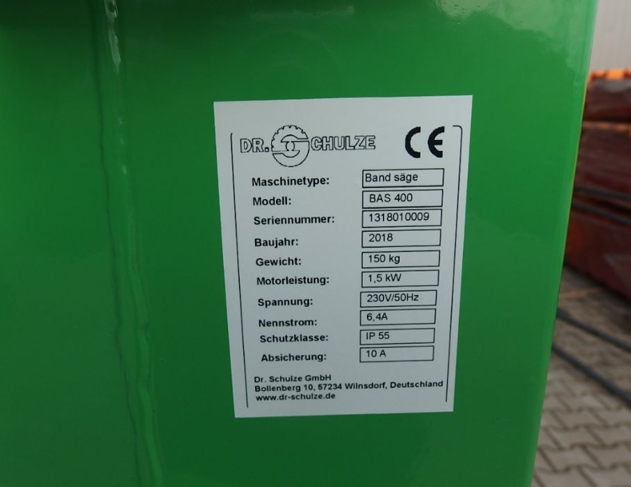 Piła przecinarka taśmowa Dr.Schulze BAS 400 do ytonga 230V