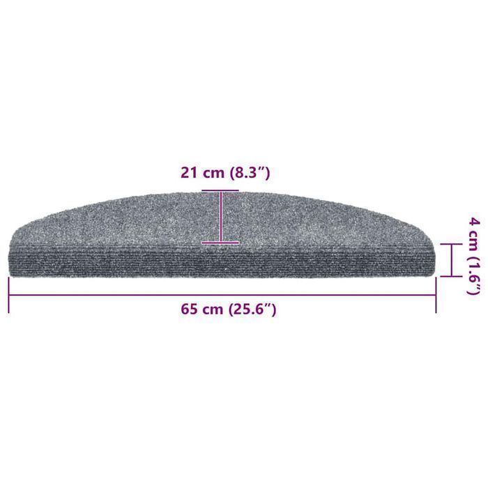 Vidaxl Maty Na Schody Samoprzylepne 30 Szt. Jasnoszary 65X21X4 Cm