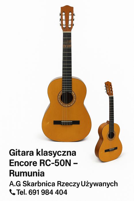 Gitara klasyczna Encore RC-50N – Rumunia

Na sprzedaż gitara klasyczna