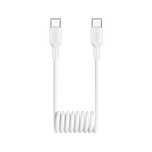 Kabel spiralny Puro 25W USB-C - USB-C 1m - biały