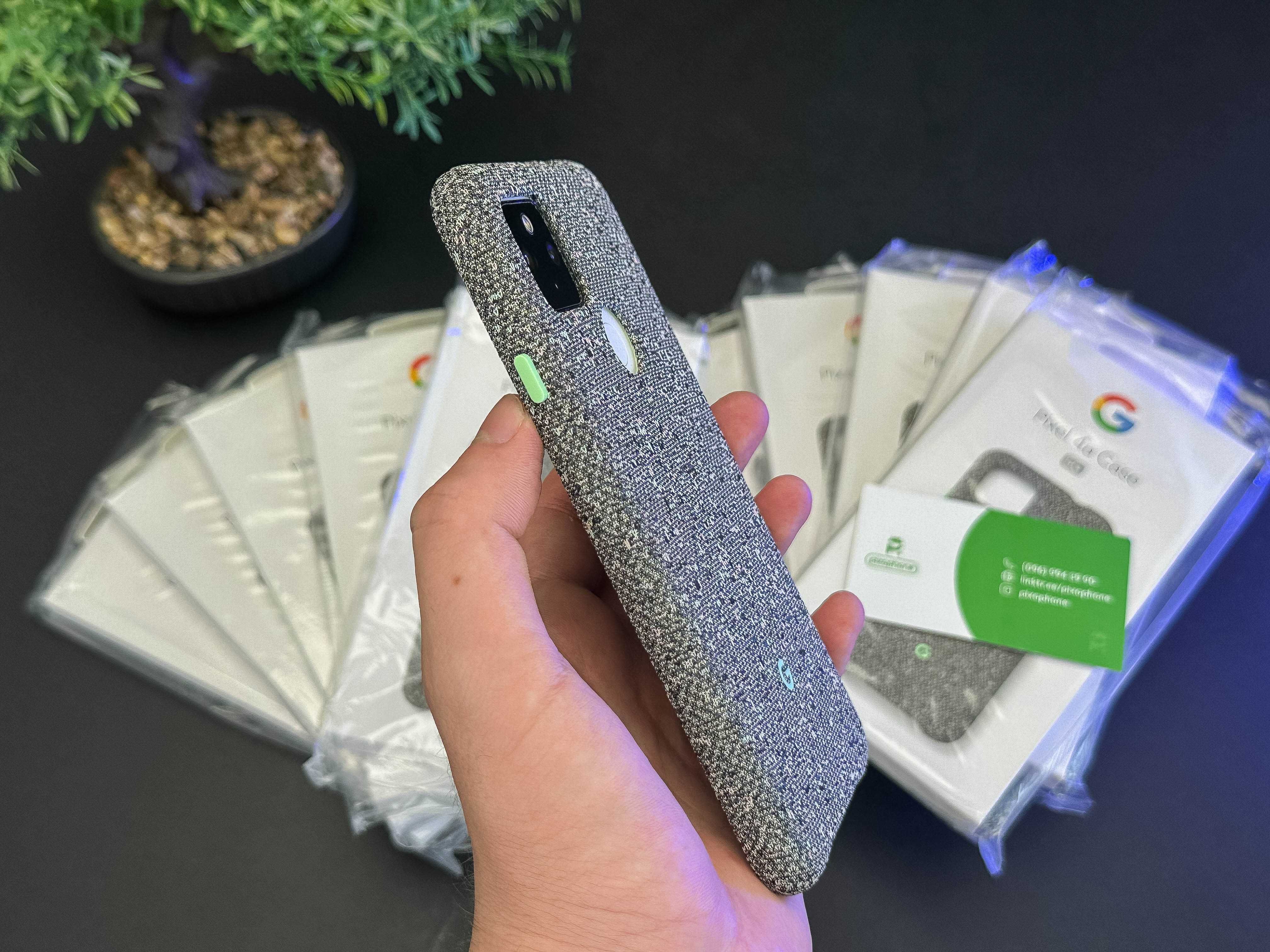 NEW Оригінальний чохол Google Pixel 4a 5G Fabric Case Static Gray