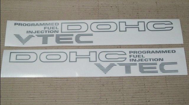 Autocolantes DohcVtec/SohcVtec Honda CivicVtec Crx Aerodeck 16 Valve