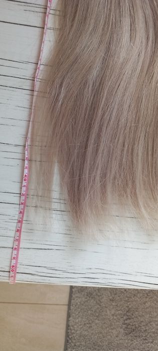 Włosy rosyjskie 42 cm 100gr blond do przedłużenia