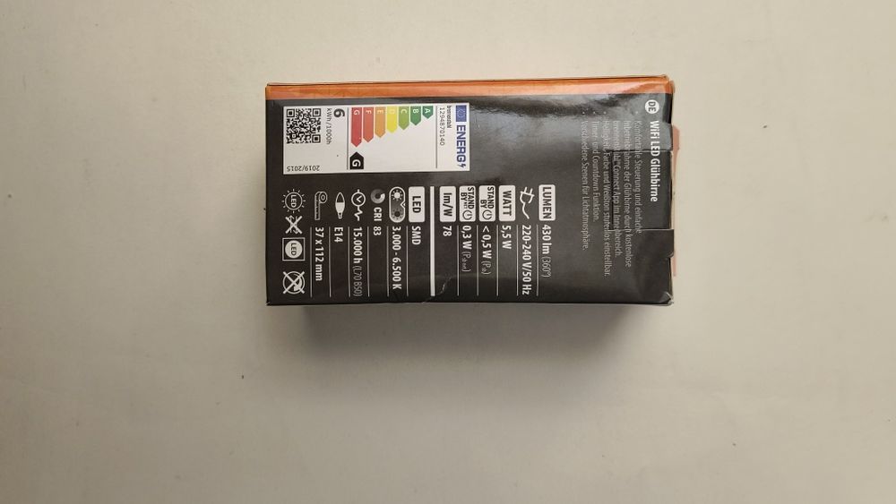 Sprzedam nową żarówkę LED WiFi Brennenstuhl E14 RGB – sterowanie apką/