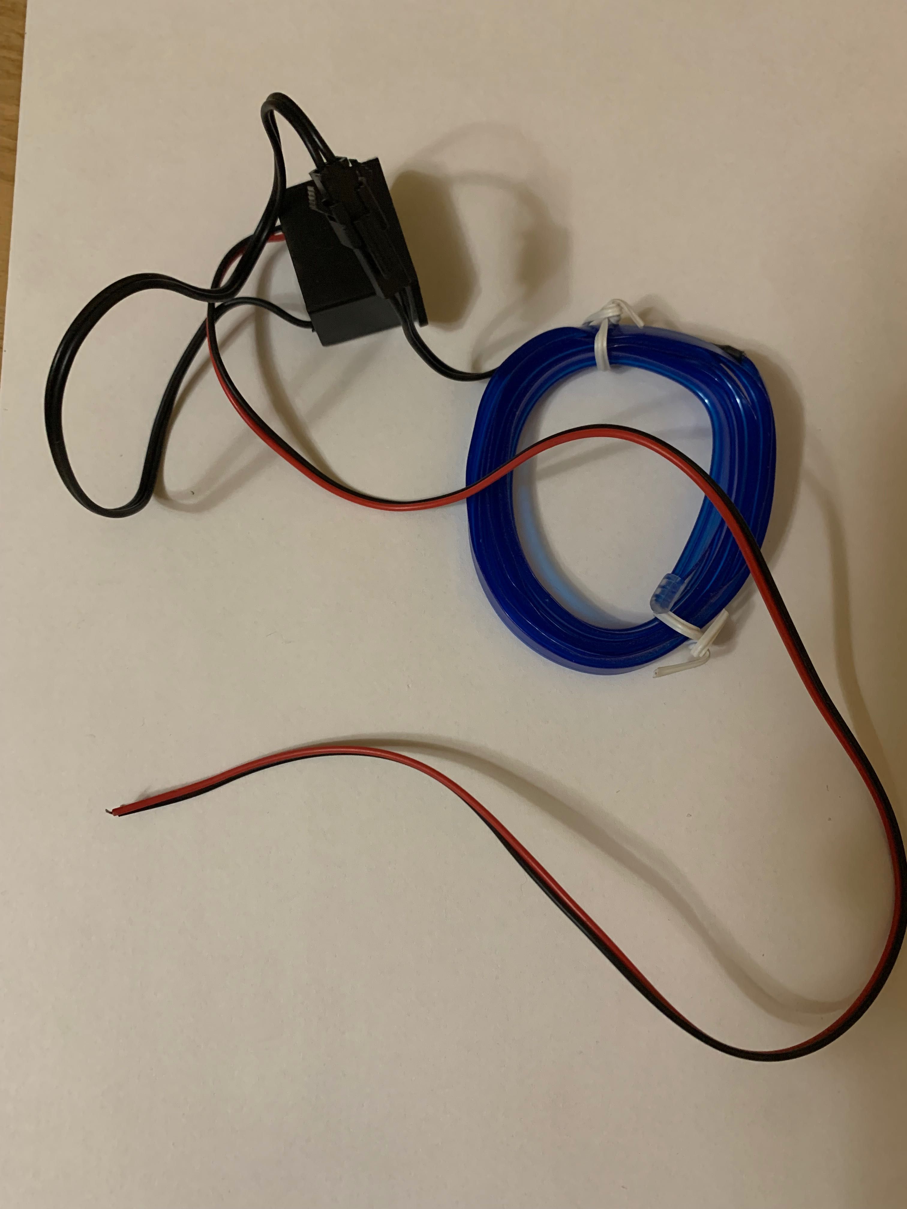 Неоновый светящийся EL провод веревка с адаптером 3 метра 12  v