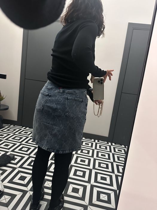 Джинсова спідниця HUGO синього кольору