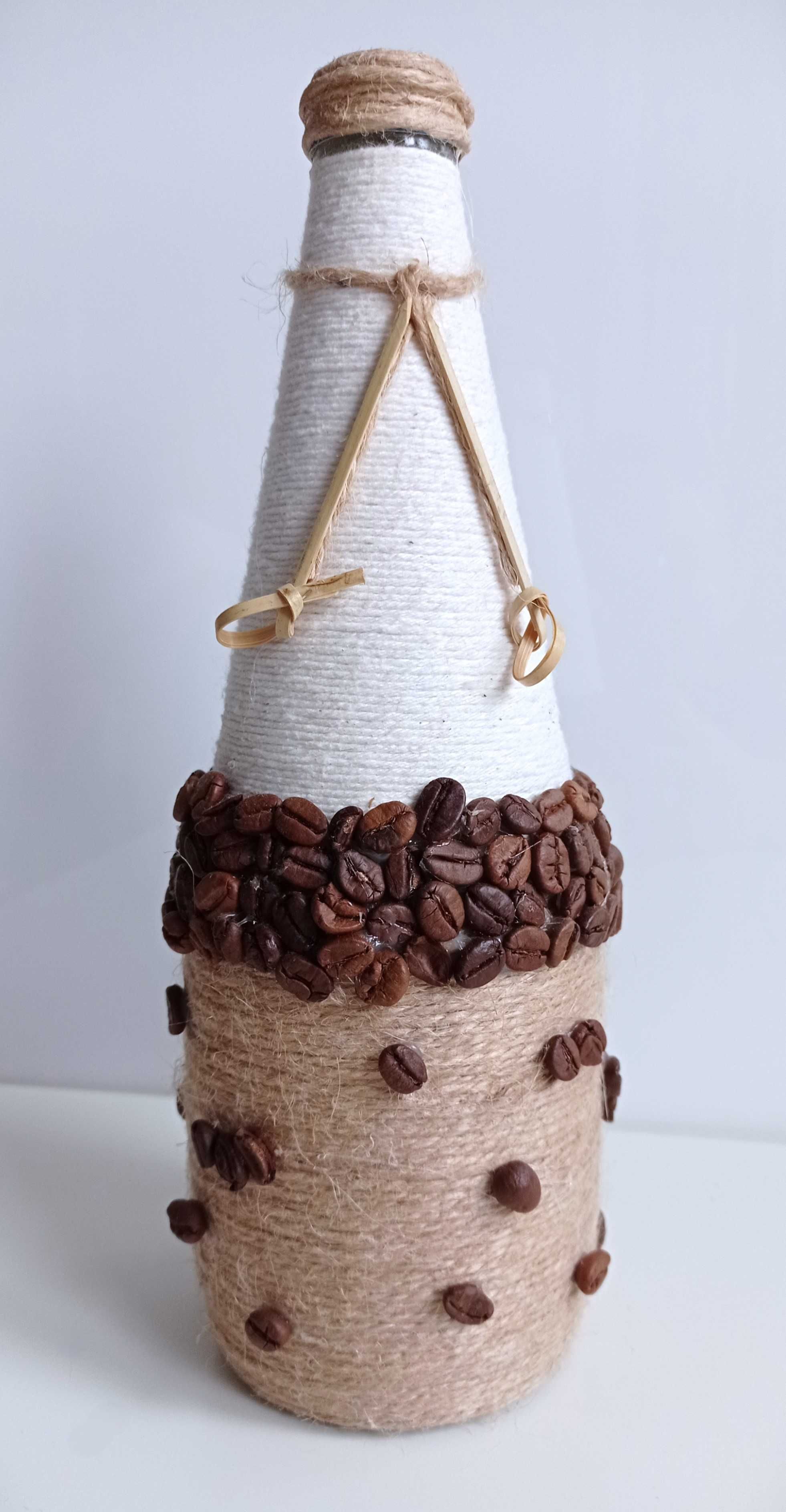 Butelka ręcznie zdobiona Coffe 750 ml Dekoracja