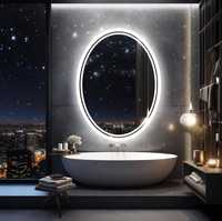 LUVODI Lustro łazienkowe z oświetleniem LED
owalne lustro LED, 50 x 70