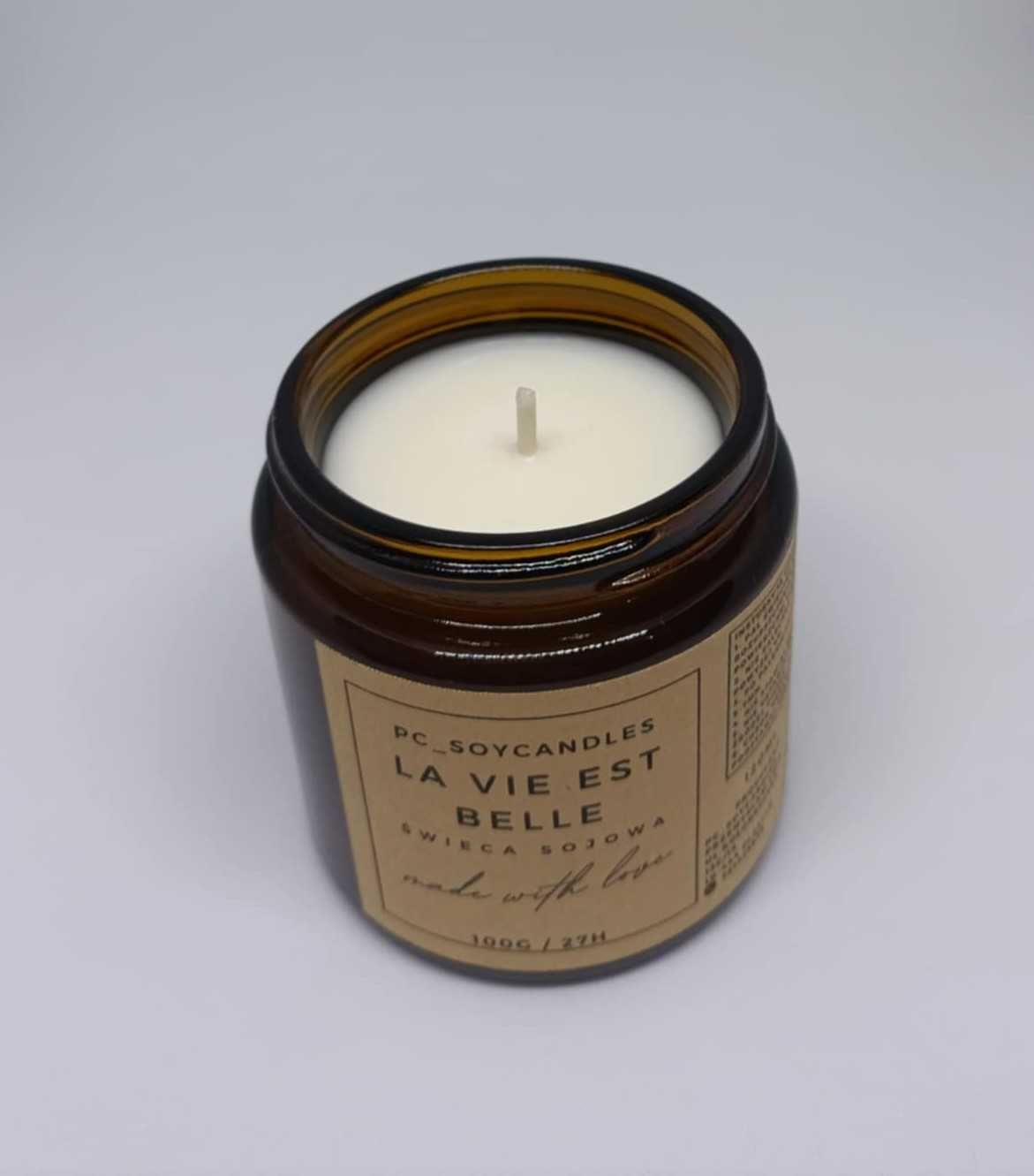 Świeca Sojowa Zapachowa La Vie Est Belle 120ml 27h