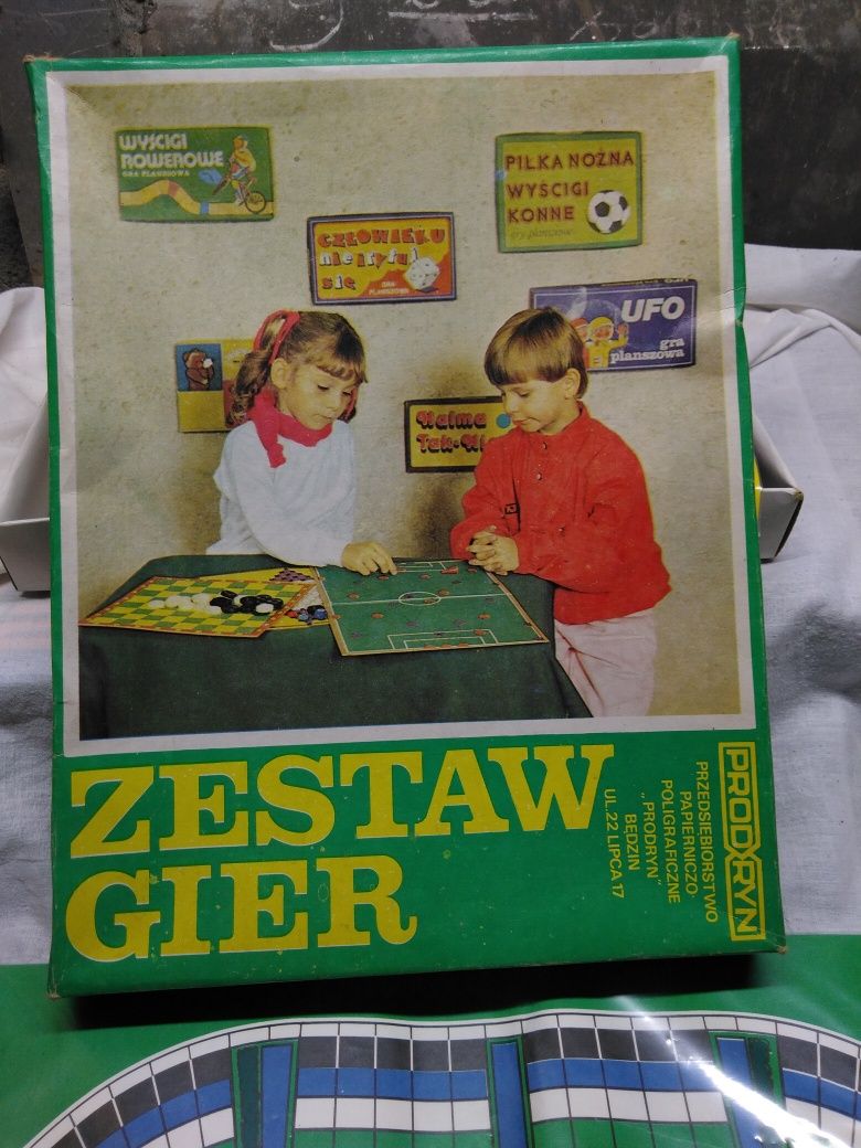 Zestaw  6 gier planszowych PRL-u w jednym