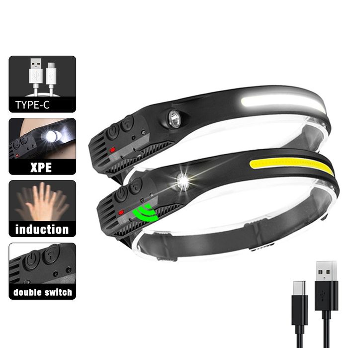 Lanterna de Cabeça Led com Sensor (Artigo Novo)
