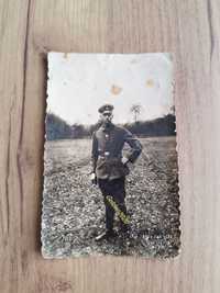 Zdjęcie żołnierz 1 wojna światowa Leśna Marklissa Otto Schmidt