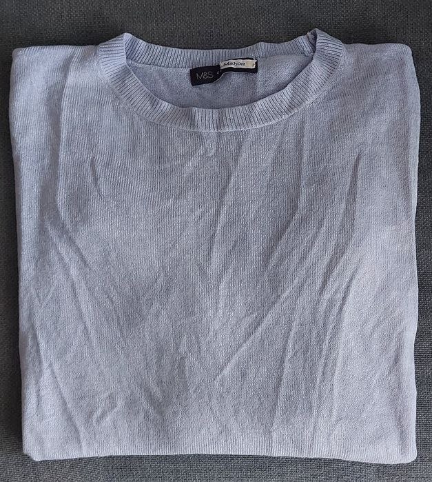 Fioletowy niebieski lekki cienki sweterek Marks&Spencer M&S S/M