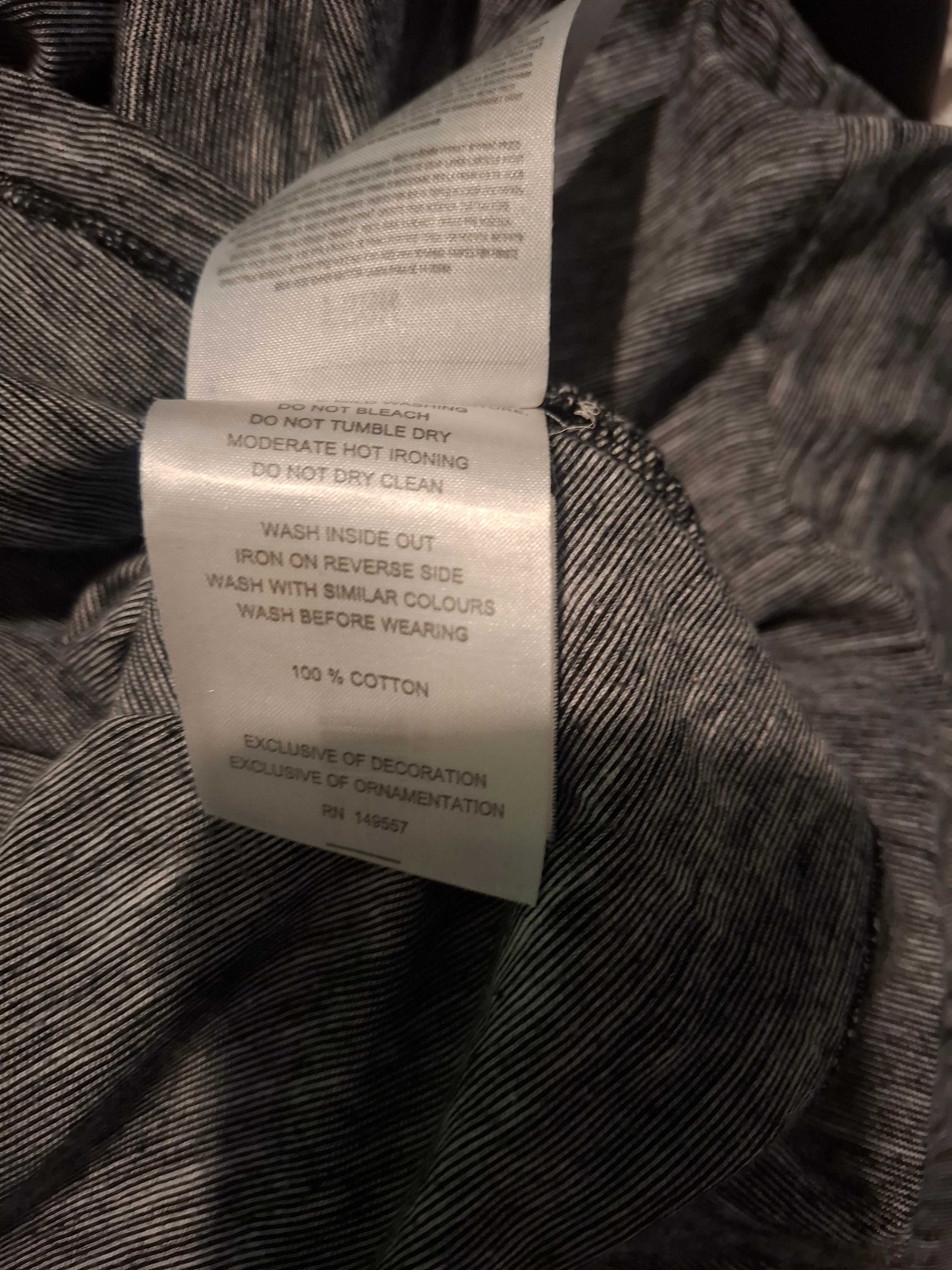 Koszula bluza z długim rękawem szary melanż NY FSBN slim fit xl