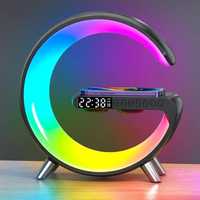 Despertador inteligente Atmosfera LED RGB Com carregador wireless 15W
