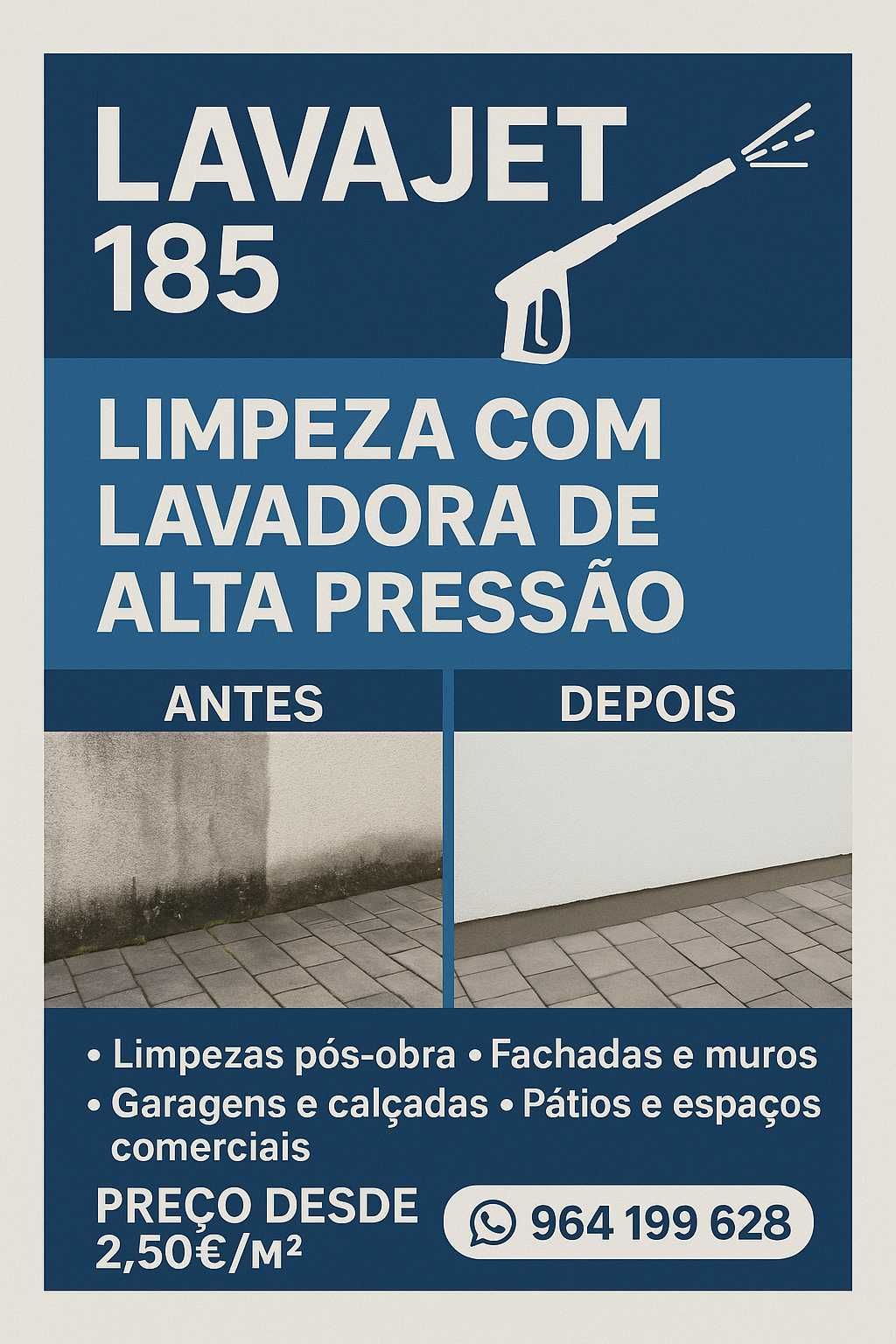 Limpeza com Lavadora de Alta Pressão em Lisboa