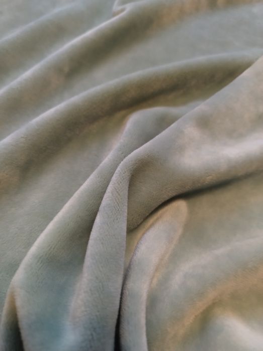 Welur aksamit elastyczny miętowy materiał do szycia