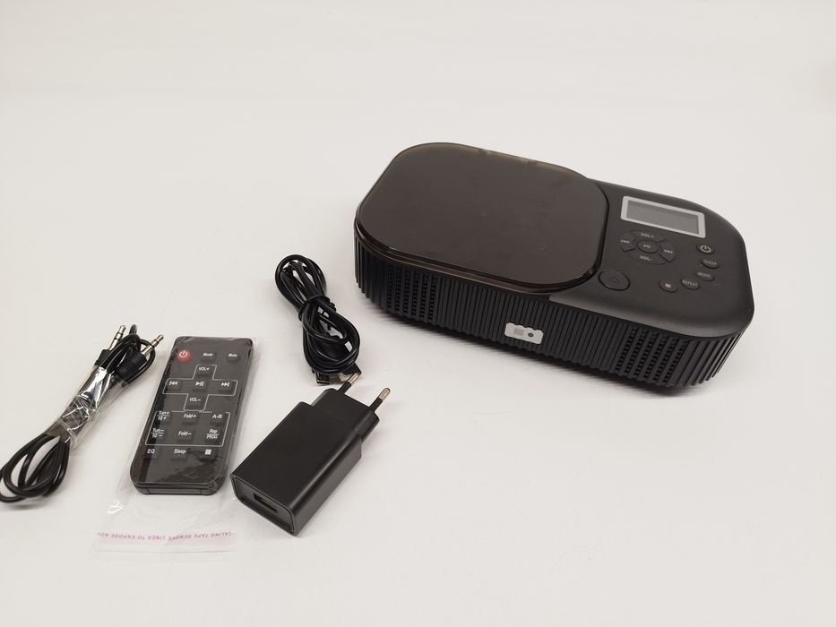Przenośny odtwarzacz CD z radiem FM bluetooth wbudowane głośniki
