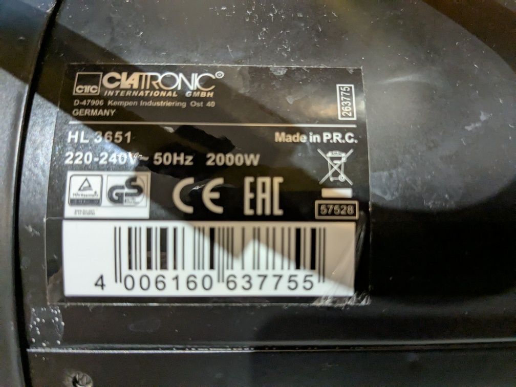 Termowentylator CLATRONIC HL 3651