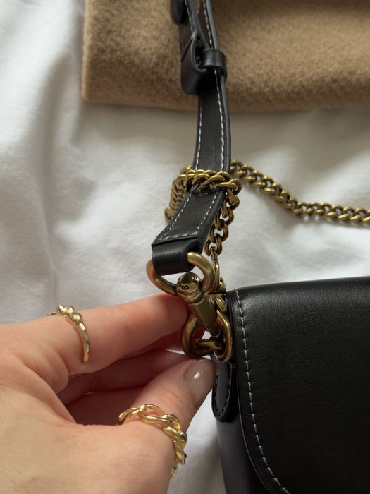 Сумка Coach Brook Flap Chain Black\Gold чорна