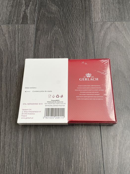 Widelczyki do ciasta Gerlach Flames – 6 sztuk, nowe