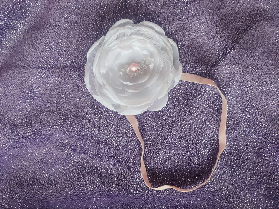 Opaska dla dziewczynki niemowlaka kwiat