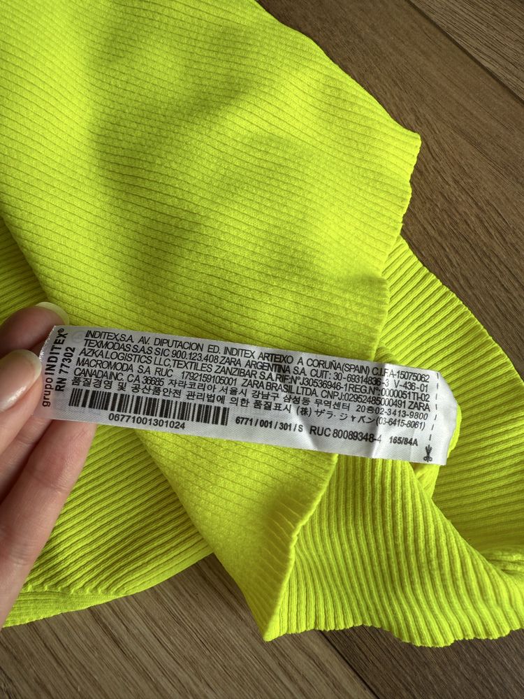 ZARA neonowa bluzka S