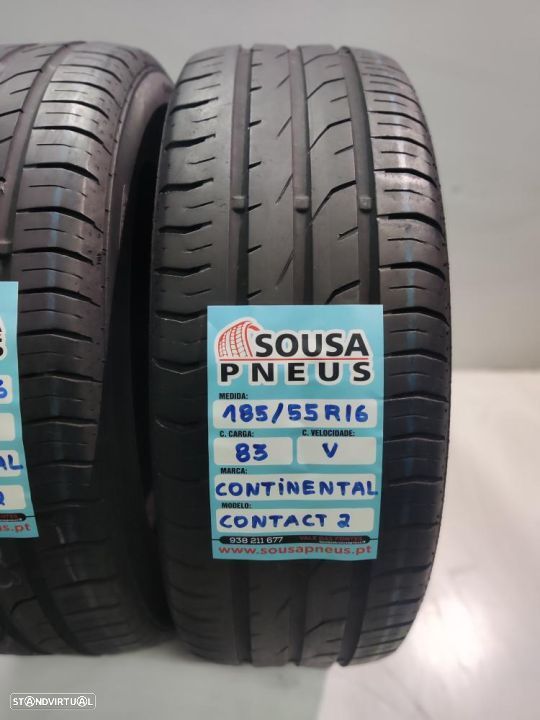 2 pneus semi novos 185-55r16 continental - oferta dos portes 80 EUROS