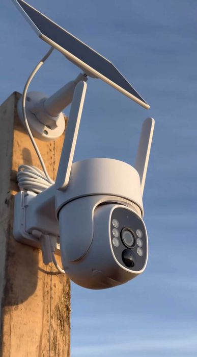 Set Câmera Wifi giratória + Painel Solar | Visão em Infravermelho