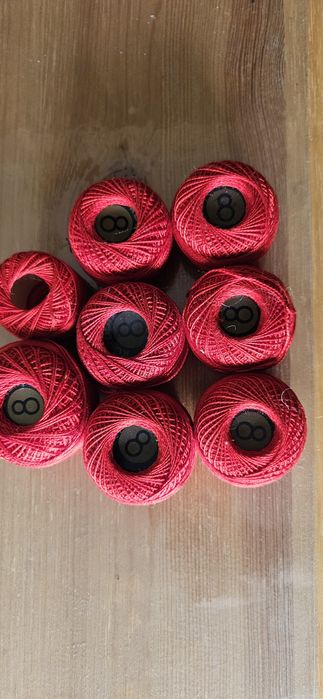 Kordonek czerwony ariadna 8sztuk