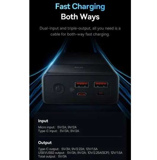 Power Bank Baseus 30000 mah 22.5w Star-Lord Digital Display Повербанк