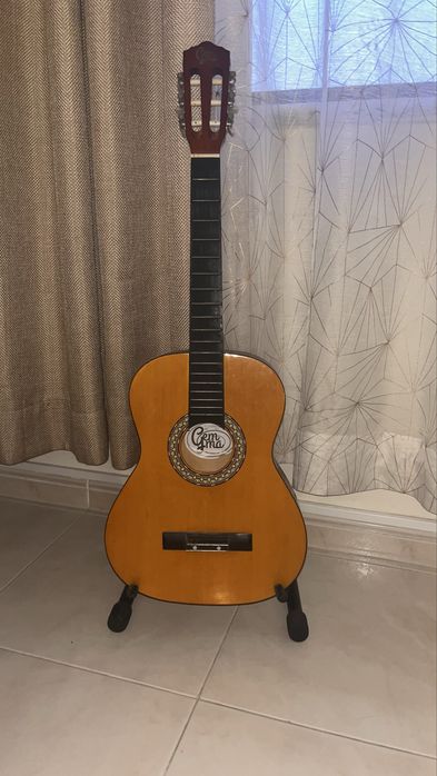 Viola sem cordas com apoio