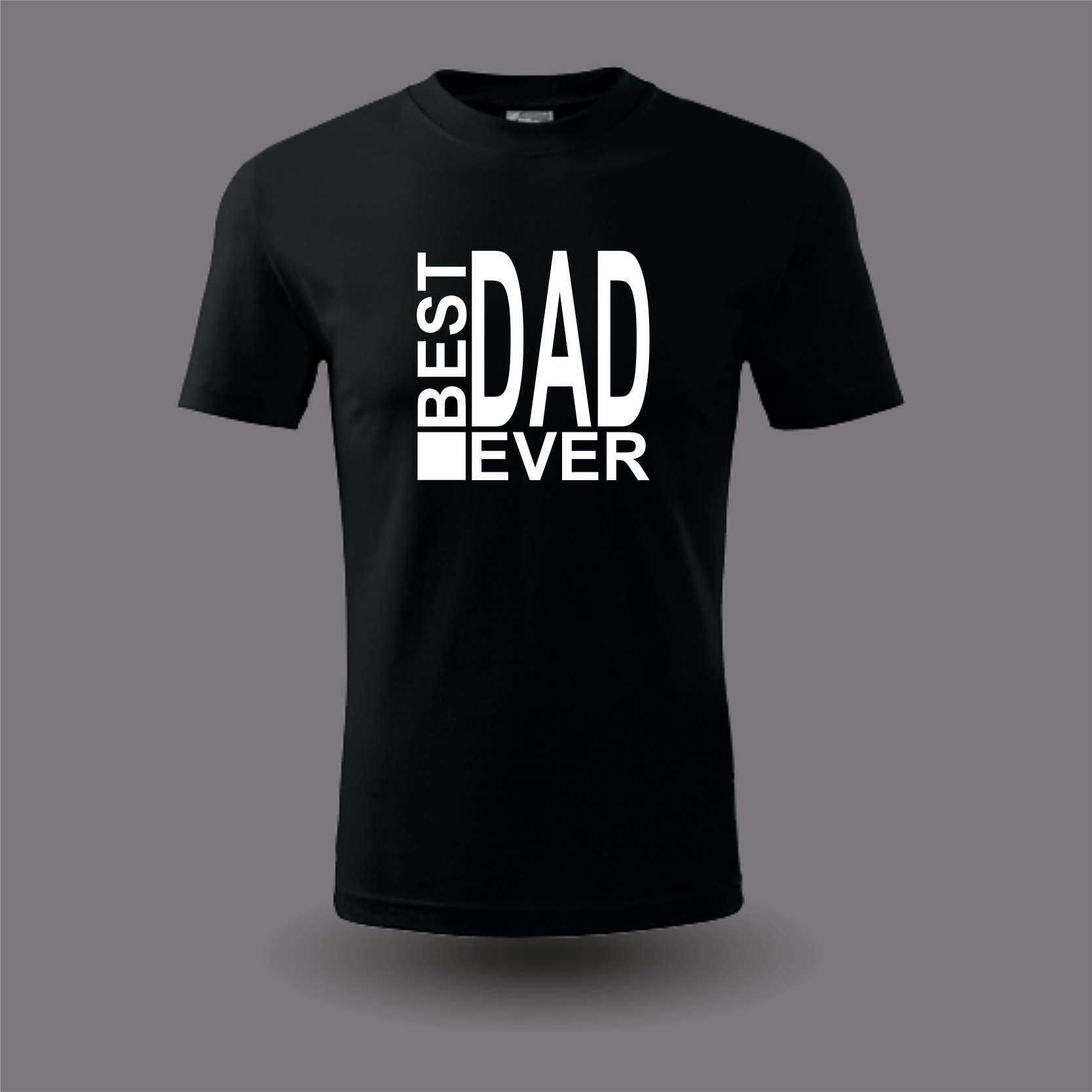 Koszulka t-shirt tata Best Dad ever urodziny imieniny dzień ojca XL