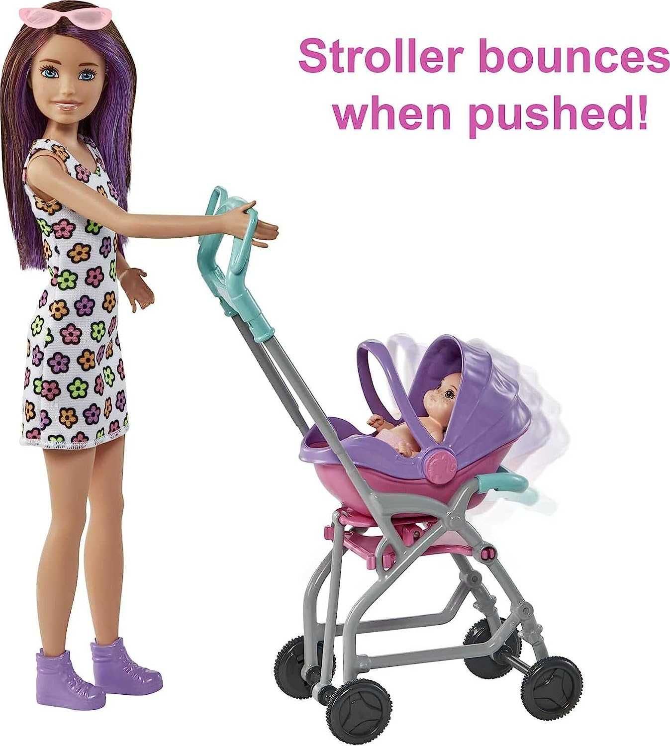 ОРИГИНАЛ! Кукла Барби Скиппер Няня с коляской и пупсом Barbie Skipper