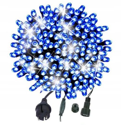 Lampki Choinkowe 500 Led Niebieskie + Flash