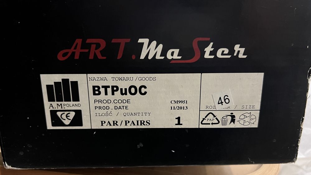 Buty robocze firmy Art Master, zimowe ocieplane, roz 46.