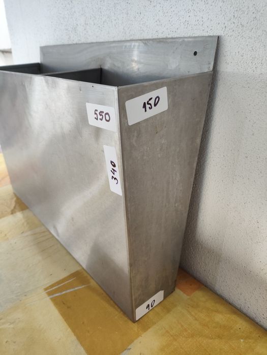 Gaveta em inox porta sacos 550x340x 150x90