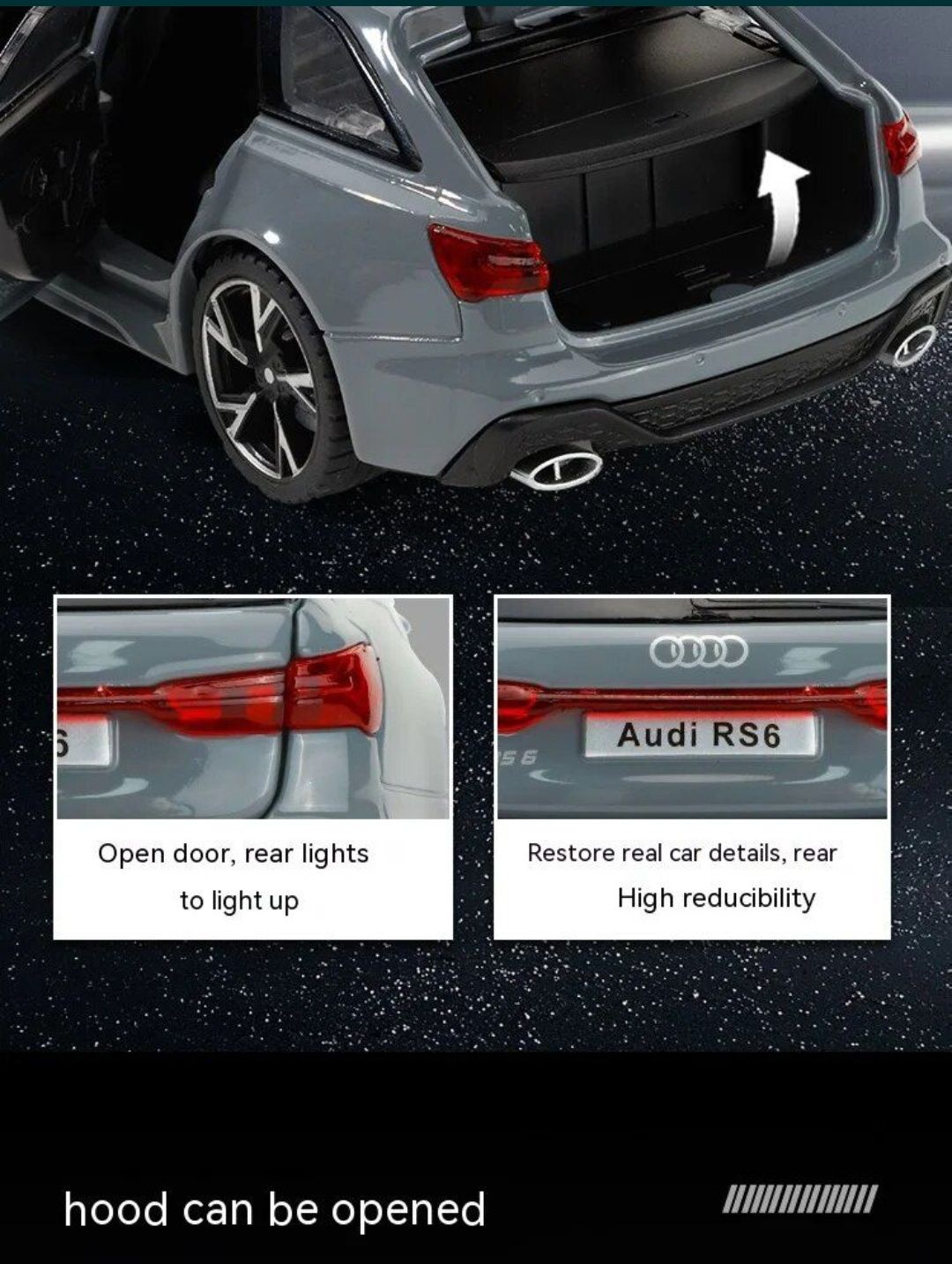 Audi RS6 escala 1/32 preto Edição colecionador SELADO!!