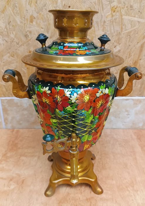 Електричний самовар СРСР, розпис, 3 літри, новий