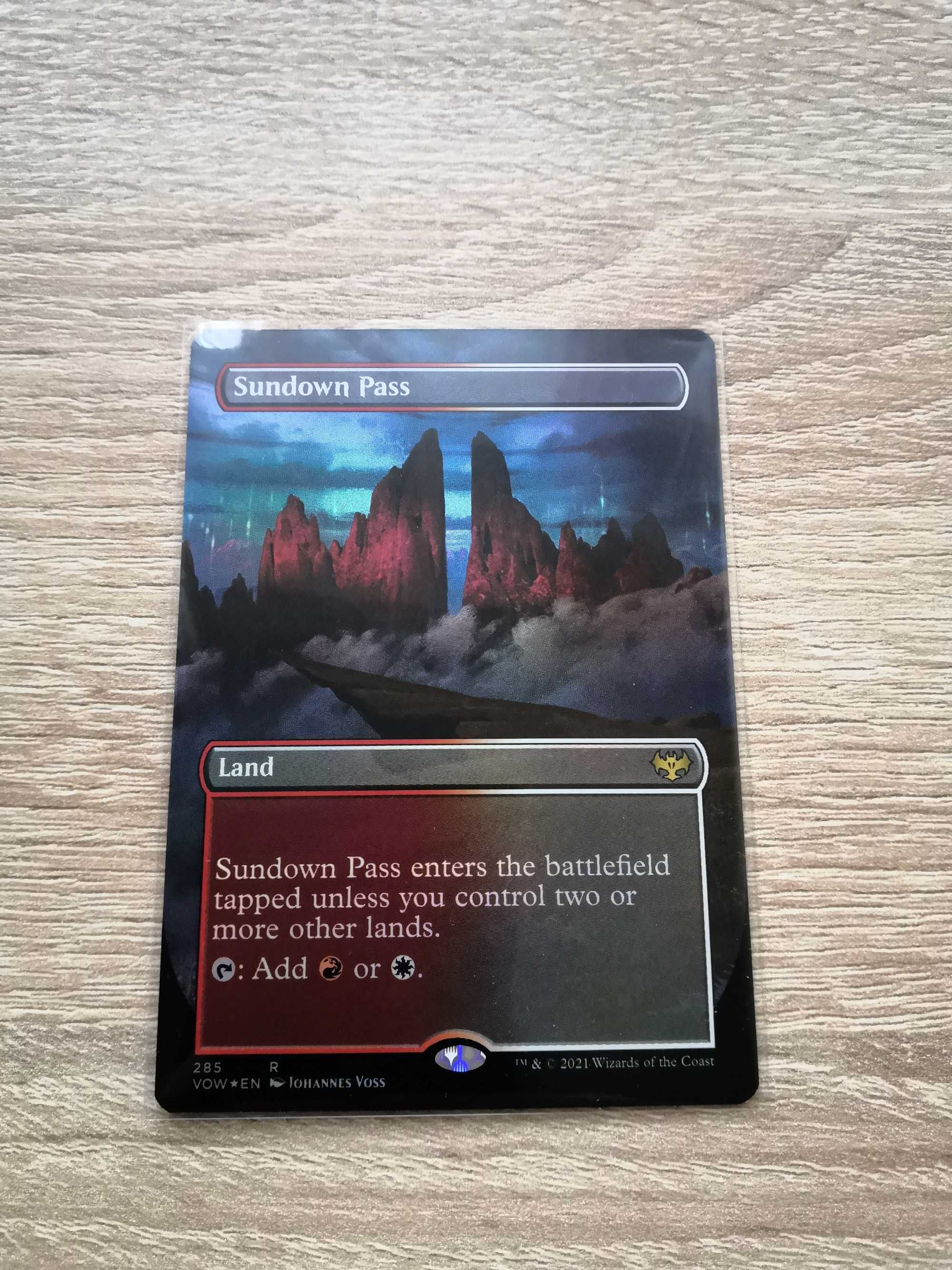 Karta MTG Sundown Pass, wersja: FOIL