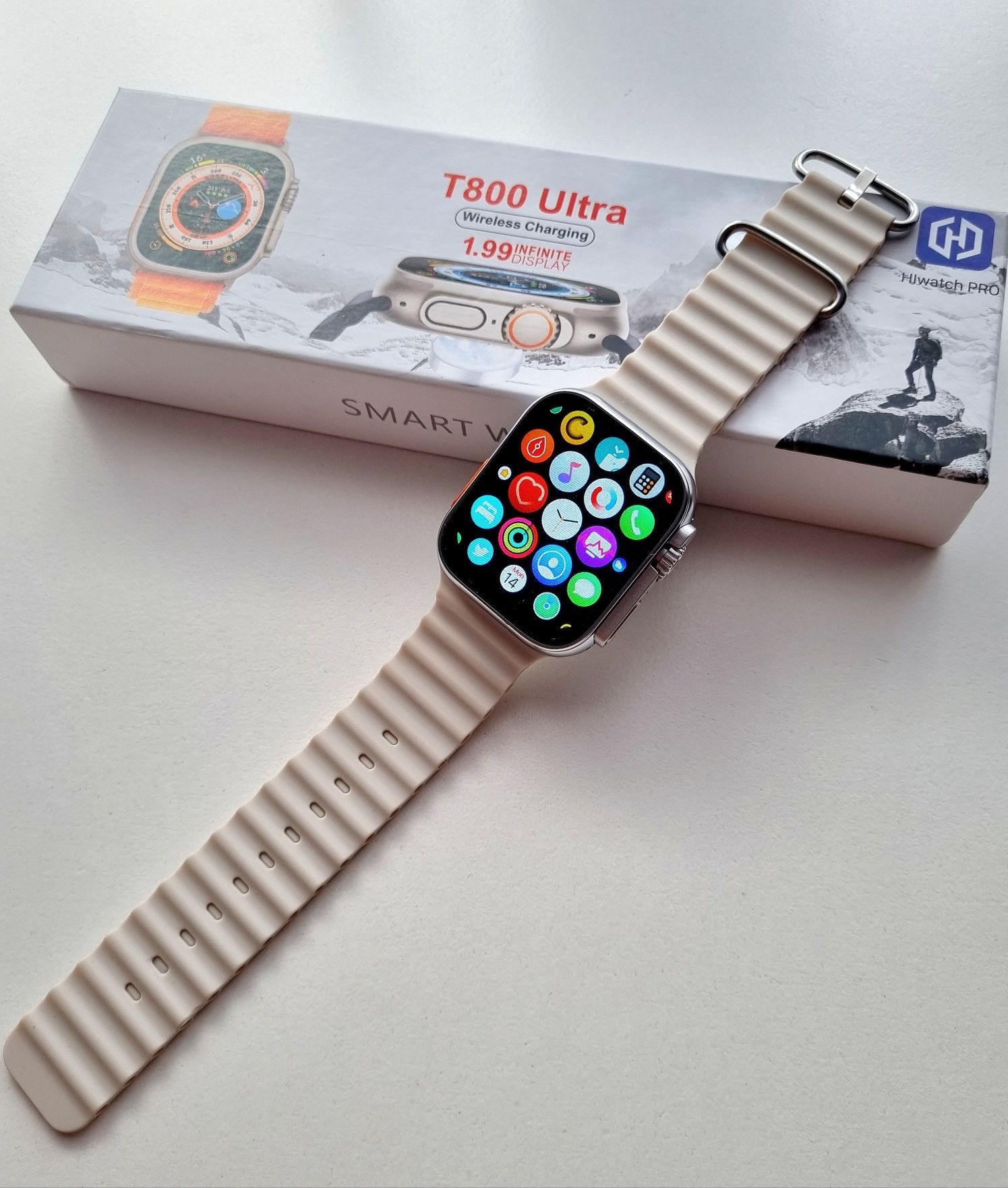 Smartwatch T800 szary paseczek