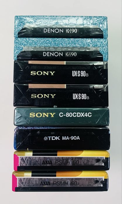Аудіокасети Denon HG S, Sony UX-S, TDK MA, Axia PS Metal