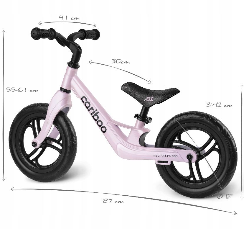 Rowerek rower biegowy dla dzieci dziecięcy różowy
